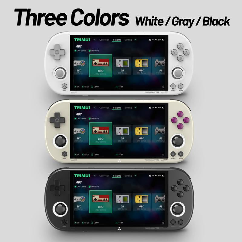 TRIMUI Smart Pro Handheld Game Console, Rechargeable 4.96 Inch IPS Screen Game Console, A133P Processor Game Console with 1280*720 Resolution, Gaming Console, Handheld Gaming Console Game Stick
