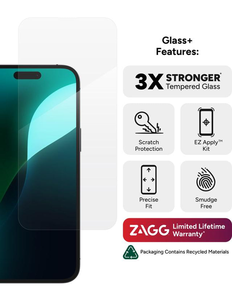 ZAGG Glass Screen Protectors for Apple Iphone Series - Strongest Protection, EZ Install, Scratch Resistant, Smooth, Crystal Clear, and Full Coverage.