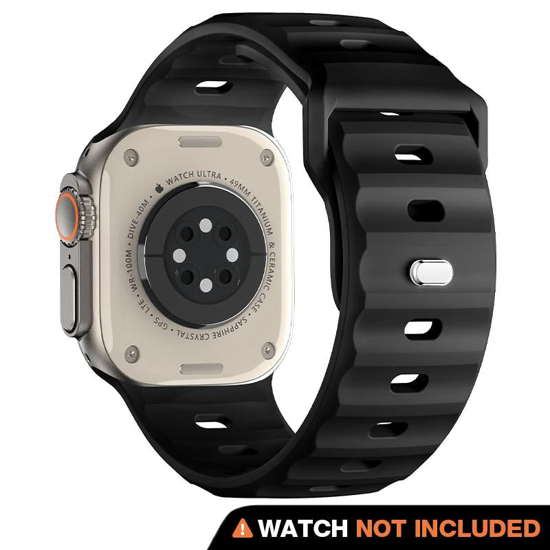 Suitisbest Rubber Strap Compatible for Apple Watch Ultra 2 49Mm 46Mm 45Mm 44Mm 42Mm for Men, Silicone Sport Band for Iwatch Series 10 9 8 7 6 5 4 SE