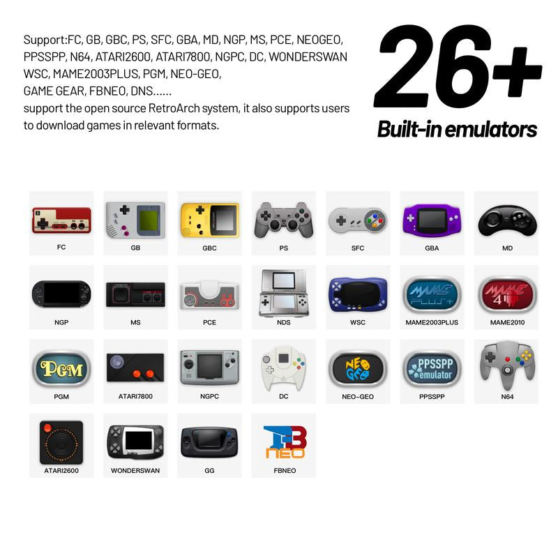 TRIMUI Smart Pro Handheld Game Console, Rechargeable 4.96 Inch IPS Screen Game Console, A133P Processor Game Console with 1280*720 Resolution, Gaming Console, Handheld Gaming Console Game Stick