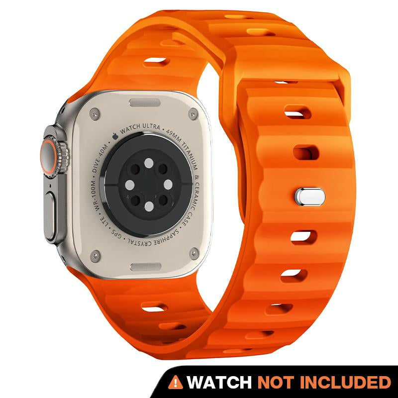 Suitisbest Rubber Strap Compatible for Apple Watch Ultra 2 49Mm 46Mm 45Mm 44Mm 42Mm for Men, Silicone Sport Band for Iwatch Series 10 9 8 7 6 5 4 SE